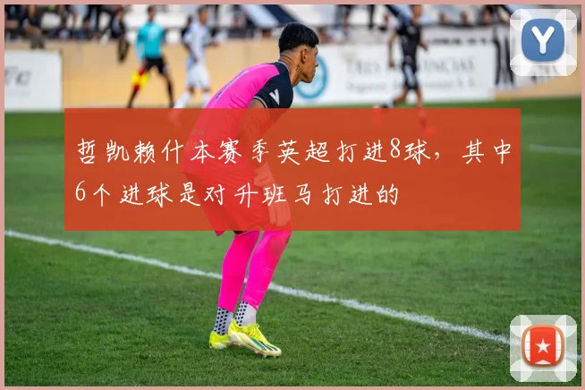 哲凯赖什本赛季英超打进8球，其中6个进球是对升班马打进的
