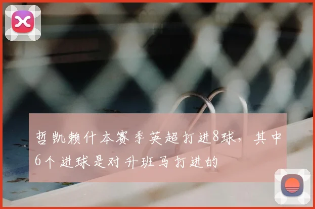哲凯赖什本赛季英超打进8球，其中6个进球是对升班马打进的